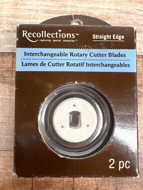 Recollections Interchangeable Rotary Cutter Blades Straight Edge 2 Pc